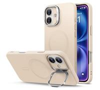 ESR Coque en Silicone pour iPhone 16, Compatible avec MagSafe, Support pour Caméra Intégrée, Coque de Téléphone Magnétique pour iPhone 16, Série Cloud, Beige Clair