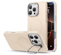 ESR Coque en Silicone pour iPhone 16 Pro Max, Compatible avec MagSafe, Support pour Caméra Intégrée, Coque de Téléphone Magnétique pour iPhone 16 Pro Max, Série Cloud, Beige Clair