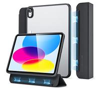 ESR Coque Hybride à Trois Volets pour iPad 10e génération, Coque arrière Rigide, Fine et légère, série Ascend 10, Coque magnétique Amovible, Noir givré