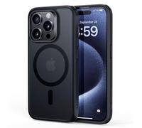 ESR Coque pour iPhone 15 Pro, Compatible avec MagSafe, Protection Antichoc Militaire, Anti-jaunissement, Dos Anti Rayures, Coque Magnétique pour iPhone 15 Pro, Série Classic, Noir Givré