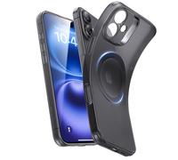 ESR Coque Magnétique pour iPhone 16 Plus en TPU, Noir Givré | Compatible MagSafe, Mince, Protection Militaire contre les Chutes, Résiste aux Rayures