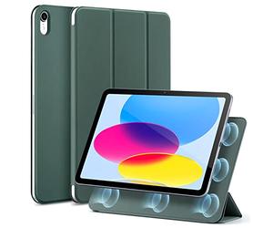 ESR Coque Magnétique Rebound Compatible avec iPad 11e génération, iPad 11/10(2025/2022), Fixation Magnétique Sure, Support à Trois Volets à Deux Positions, Protection Légère, Veille/réveil Auto, Vert