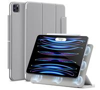ESR Coque Magnétique Rebound Compatible avec iPad Pro 11 pouces (2022/2021/2020, 4e/3e/2e Génération), Fixation Magnétique Sure, Support à Deux Positions, Support pour Pencil, Veille/réveil Auto, Gris