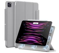 ESR Coque Magnétique Rebound Compatible avec iPad Pro 12,9 Pouces (2022/2021/2020, 6e/5e/4e Génération), Fixation Magnétique, Support à Deux Positions, Support Pencil, Veille/réveil Auto, Gris