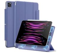 ESR Coque Magnétique Rebound Compatible avec iPad Pro 12,9 Pouces (2022/2021/2020, 6e/5e/4e Génération), Fixation Magnétique, Support à Deux Positions, Support Pencil, Veille/réveil Auto, Violet