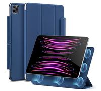 ESR Coque Magnétique Rebound Compatible avec iPad Pro 12,9 Pouces (2022/2021/2020), iPad Air 13 (2025/2024), Fixation Magnétique, Support à Deux Positions, Support Pencil, Veille/réveil Auto, Bleu