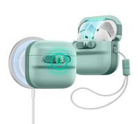 ESR Coque pour AirPods 4, Compatible avec Les Aipods 4ème Génération (USB-C), Compatible MagSafe, Verrouillage Magnétique, Housse de Protection Anti-Chute avec Cordon, Série Pulse, Vert