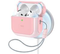 ESR Coque pour AirPods 5/4 2026/2024, Compatible MagSafe, Rose | Compatible avec les AirPods 5/4 (2026/2024) USB-C, Protection Antichoc avec Cordon, Couvercle Magnétique,Hybride Orbit
