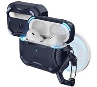 ESR Coque pour AirPods Pro 2/1 (2023/2022/2019), MagSafe Prêt, Couvercle Magnétique, Résistant aux Chocs Airpods Pro Case Protection Anti Chutes avec Lanière, Série Cyber, Bleu