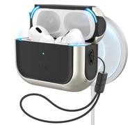 ESR Coque pour Airpods Pro 2/1, Compatible avec AirPods Pro 2023/2022/2019 (Câble USB-C/Lightning), Compatible avec MagSafe, Protection Hybride Contre Les Chutes, Métallique