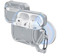 ESR Coque pour AirPods Pro 3 (2025), Compatible avec Les AirPods Pro 3 (câble USB-C), Couvercle magnétique, Compatible MagSafe, Protection Antichute Efficace, Série Cyber, Gris