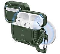 ESR Coque pour AirPods Pro 3 (2025), Compatible avec Les AirPods Pro 3 (câble USB-C), Couvercle magnétique, Compatible MagSafe, Protection Antichute Efficace, Série Cyber, Vert