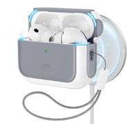 ESR Coque pour AirPods Pro 3, Compatible avec Les AirPods Pro 3e Génération (2025), Compatible MagSafe, Protection Intégrale Contre Les Chutes avec Cordon, Blanc