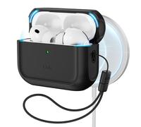 ESR Coque pour AirPods Pro 3, Compatible avec Les AirPods Pro 3e Génération (2025), Compatible MagSafe, Protection Intégrale Contre Les Chutes avec Cordon, Noir