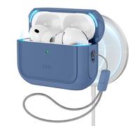 ESR Coque pour AirPods Pro 3, Compatible avec Les AirPods Pro 3e Génération (2025), Compatible MagSafe, Protection Intégrale Contre Les Chutes avec Cordon, Bleu foncé