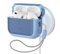 ESR Coque pour AirPods Pro 3, Compatible avec Les AirPods Pro 3e Génération (2025), Compatible MagSafe, Protection Intégrale Contre Les Chutes avec Cordon, Bleu