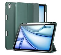 ESR Coque pour iPad Air 11 Pouces M2 (2024), iPad Air 6/5/4(2022/2020, 10.9 Pouces), avec Support pour Pencil, Coque Douce et Flexible, Support Pencil Pro/USB-C, Série Rebound, Vert