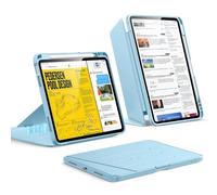 ESR Coque pour iPad Air 11 Pouces M4/M3/M2(2026/2025/2024) & 5e/4e(2022/2020, 10.9 Pouces), Coque à Support Vertical, Angles de Support Multiples, Ultra-Stable avec Porte-Stylet, Série Flip, Bleu Ciel