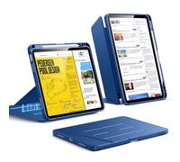 ESR Coque pour iPad Air 11 Pouces M4/M3/M2(2026/2025/2024)&5e/4e(2022/2020, 10.9 Pouces), Coque à Support Vertical, Angles de Support Multiples, Ultra-Stable avec Porte-Stylet, Série Flip, Bleu Marine