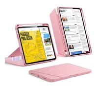 ESR Coque pour iPad Air 11 Pouces M4/M3/M2(2026/2025/2024)&5e/4e(2022/2020, 10.9 Pouces), Coque à Support Vertical, Angles de Support Multiples, Ultra-Stable avec Porte-Stylet, Série Flip, Rose
