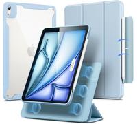 ESR Coque pour iPad Air 11 Pouces M4/M3/M2 (2026/2025/2024), iPad Air 5e/4e(2022/2020), Couverture Magnétique Amovible, Mode Portrait/Paysage, Support Pencil Pro/USB-C, Série Rebound 360, Bleu CIE