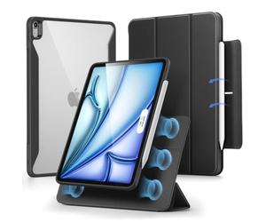 ESR Coque pour iPad Air 11 Pouces M4/M3/M2 (2026/2025/2024), iPad Air 5e/4e(2022/2020), Couverture Magnétique Amovible, Mode Portrait/Paysage, Support Pencil Pro/USB-C, Série Rebound 360, Noir