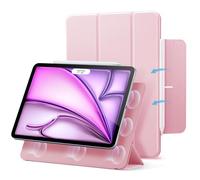 ESR Coque pour iPad Air 13 Pouces (2026/2025/2024), iPad Pro 12.9 (2022/2021), Fixation Magnétique Puissante, Coque Fine 3 Volets, Support Pencil Pro/USB-C, Protection Durable, Série Rebound, Rose