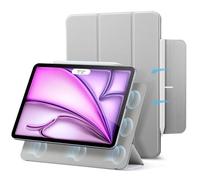 ESR Coque pour iPad Air 13 Pouces(2026/2025/2024), iPad Pro 12.9(2022/2021), Fixation Magnétique Puissante, Coque Fine à Trois Volets, Support Pencil Pro/USB-C, Protection Durable, Série Rebound, Gris