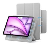 ESR Coque pour iPad Air 13 Pouces (2026/2025/2024), iPad Pro 12.9, Gris | Fixation Magnétique Puissante, Coque Fine 3 Volets, Support Pencil Pro/USB-C, Protection Durable, Série Rebound