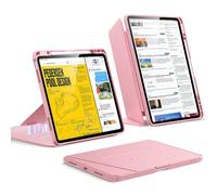 ESR Coque pour iPad Air 13 Pouces M4/M3/M2(2026/2025/2024), Couverture de Support Vertical, Angles de Support Multiples, Coque Ultra-Stable pour iPad Air 13 avec Porte-Stylet,Série Flip, Rose