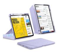 ESR Coque pour iPad Air 13 Pouces M4/M3/M2(2026/2025/2024), Couverture de Support Vertical, Angles de Support Multiples, Coque Ultra-Stable pour iPad Air 13 avec Porte-Stylet,Série Flip, Violettes