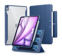 ESR Coque pour iPad Air 13 Pouces M4/M3/M2, Série Rebound 360, Bleu Marine | Couverture Magnétique Amovible, Mode Portrait/Paysage, Support Vertical, Support Pencil Pro/USB-C, Série Rebound 360