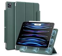 ESR Coque pour iPad Pro 11 Pouces M4 (2024), Fixation Magnétique Puissante, Coque Fine à Trois Volets, Support Pencil Pro/USB-C, Veille/réveil Automatique, Protection Durable, Série Rebound, Vert