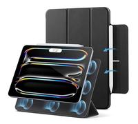 ESR Coque pour iPad Pro 11 Pouces M5/M4 (2025/2024), Fixation Magnétique Puissante, Coque Fine Triangle, Support Pencil Pro/USB-C, Veille/réveil Automatique, Protection Durable, Série Rebound, Noir