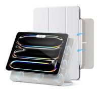 ESR Coque pour iPad Pro 11 Pouces M5/M4 (2025/2024), Série Rebound, Blanc | Fixation Magnétique Puissante, Coque Fine Triangle, Support Pencil Pro/USB-C, Veille/réveil Automatique, Protection Durable