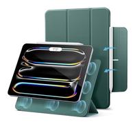 ESR Coque pour iPad Pro 11 Pouces M5/M4 (2025/2024), Série Rebound, Vert | Fixation Magnétique Puissante, Coque Fine Triangle, Support Pencil Pro/USB-C, Veille/réveil Automatique, Protection Durable