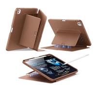 ESR Coque pour iPad Pro 11 Pouces M5/M4 (2025/2024), Support Vertical, Multi-Angles, Ultra-Stable pour iPad Pro 11 2025/2024 avec Porte-Stylet, Série Flip, Brun