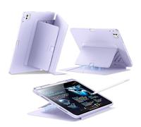 ESR Coque pour iPad Pro 11 Pouces M5/M4 (2025/2024), Support Vertical, Multi-Angles, Ultra-Stable pour iPad Pro 11 2025/2024 avec Porte-Stylet, Série Flip, Violettes