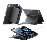 ESR Coque pour iPad Pro 11 Pouces M5/M4 (2025/2024), Support Vertical, Multi-Angles, Ultra-Stable pour iPad Pro 11 2025/2024 avec Porte-Stylet, Série Flip, Noir