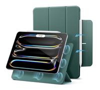 ESR Coque pour iPad Pro 13 Pouces M4 (2024), Fixation Magnétique Puissante, Coque Fine à Trois Volets, Support Pencil Pro/USB-C, Veille/réveil Automatique, Protection Durable, Série Rebound, Vert