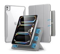 ESR Coque pour iPad Pro 13 Pouces M5/M4 (2025/2024) avec Porte-Crayon, Couverture Magnétique Amovible, Mode Portrait/Paysage, Support Vertical, Support Pencil Pro/USB-C, Série Rebound 360, Gris