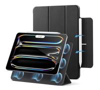 ESR Coque pour iPad Pro 13 Pouces M5/M4 (2025/2024), Fixation Magnétique Puissante, Coque Fine Triangle, Support Pencil Pro/USB-C, Veille/réveil Automatique, Protection Durable, Série Rebound, Noir
