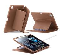 ESR Coque pour iPad Pro 13 Pouces M5/M4 (2025/2024), Support Vertical, Multi-Angles, Ultra-Stable pour iPad Pro 13 2025/2024 avec Porte-Stylet, Série Flip, Brun