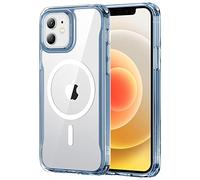 ESR Coque pour iPhone 12 et iPhone 12 Pro Compatible avec MagSafe, Hybrid Coque pour iPhone 12/12 Pro avec HaloLock, Dos Rayure Résistible, Cadre Solide et Agrippant,Bleu Transparent