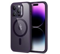 ESR Coque pour iPhone 14 Pro, Compatible avec MagSafe, Hybrid Magnétique Case pour iPhone 14 Pro avec HaloLock, Protection Antichoc Militaire, Dos Anti Rayures, Violet Transparent
