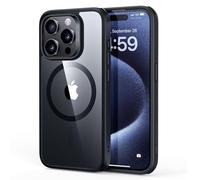 ESR Coque pour iPhone 15 Pro Max, Compatible avec MagSafe, Protection Antichoc Militaire, Anti-jaunissement, Dos Antirayures, Coque Magnétique pour iPhone 15 Pro Max, Série Classic,Noir Transparent