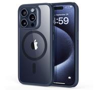 ESR Coque pour iPhone 15 Pro Max, Compatible avec MagSafe, Protection Antichoc Militaire, Anti-jaunissement, Dos Antirayures, Coque Magnétique pour iPhone 15 Pro Max, Série Classic,Bleu Transparent