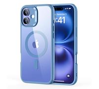 ESR Coque pour iPhone 16 Plus, Compatible avec MagSafe, Protection Antichoc de Qualité Militaire, Coque de Téléphone Magnétique pour iPhone 16 Plus, Coque Hybride Classic (HaloLock), Bleu Transparente