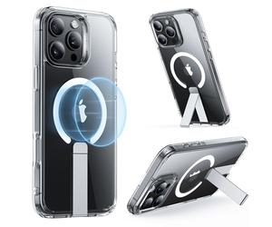 ESR Coque pour iPhone 16 Pro à Béquille, Commande de l’Appareil Photo, Compatible avec MagSafe, Coque Magnétique pour iPhone 16 Pro, Support Réglable, Protection de Qualité Militaire, Transparente