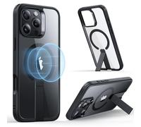 ESR Coque pour iPhone 16 Pro avec Support Pivotant, Noir Transparente | Compatible MagSafe, Protection Militaire contre les Chutes, Résiste aux Rayures